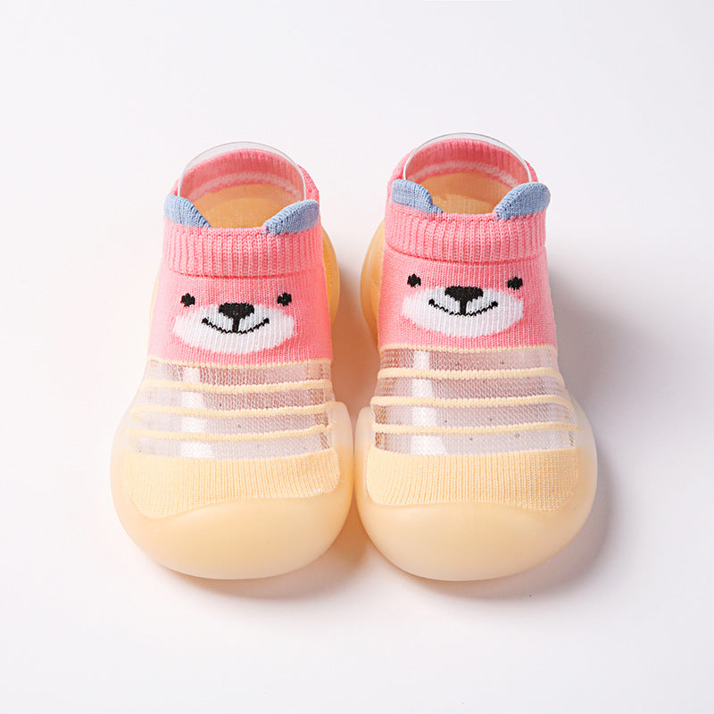 Chaussures d'été pour bébé – Chaussons en coton respirant à semelle souple avec motif de dessin animé pour garçons et filles