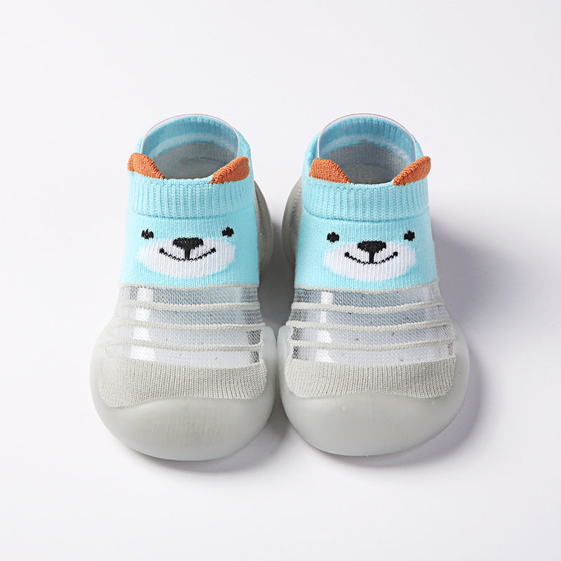 Chaussures d'été pour bébé – Chaussons en coton respirant à semelle souple avec motif de dessin animé pour garçons et filles